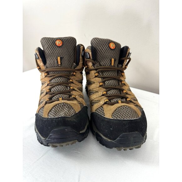 Merrell Mens Brown Earth Performance Waterproof Hiking Shoes 8 Gorp Boots Trails - Picture 1 of 16